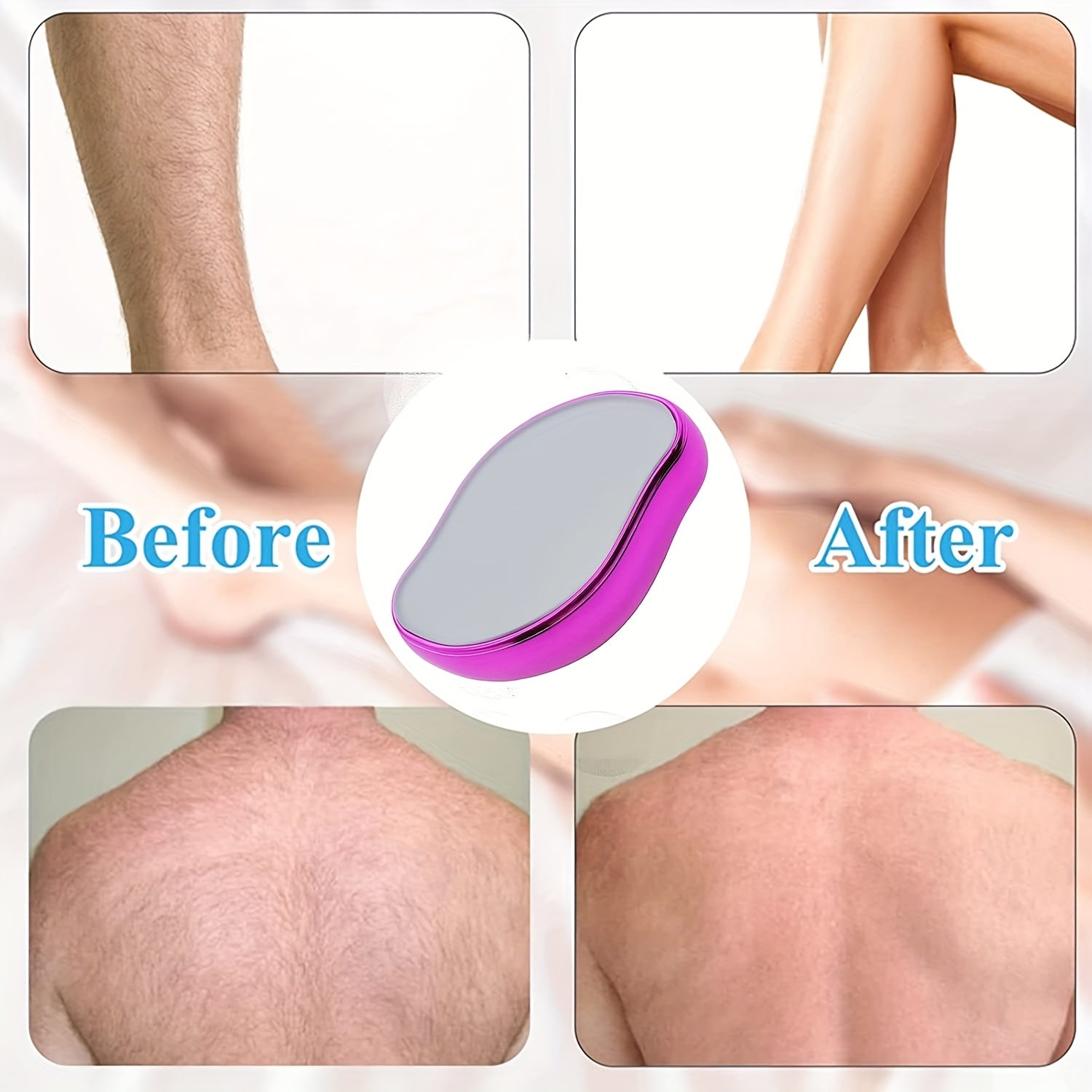 Crystal Hair Removal Pad – Painless, Reusable & Easy Exfoliation