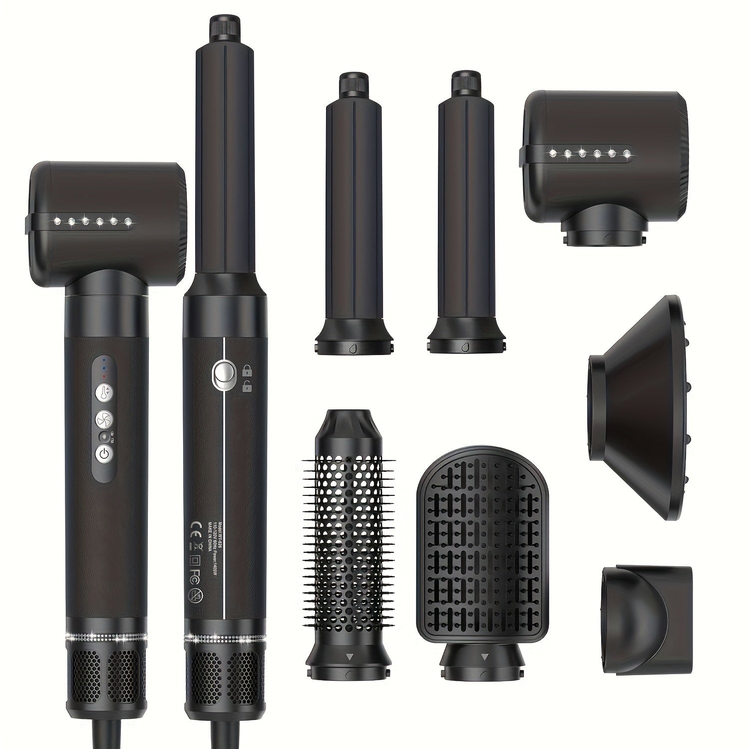 5-in-1 Professional Hair Styling Tool – Dryer, Curler & Volumizer with European Plug