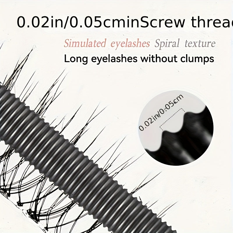 1pc HUASURV Steel Tube Mascara - Waterproof & Sweat-Proof Formula for Volumizing, Lengthening & Curling Lashes, Precision Steel Tube Design for Natural-Looking Full Coverage, Perfect for Parties, Music Festivals & Mother’s Day Gifts (Black), Party Makeup,