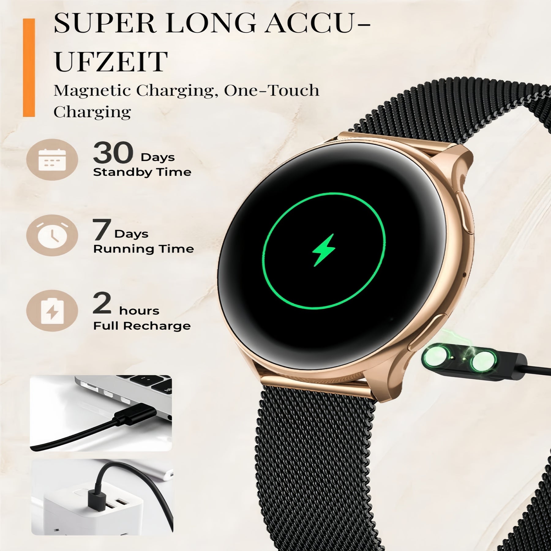 Little Meatball Women’s Smartwatch – Minimalist Style with Cycle Tracking and IP67 Water Resistance