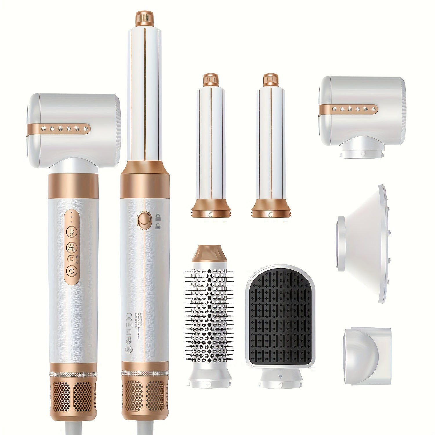 5-in-1 Professional Hair Styling Tool – Dryer, Curler & Volumizer with European Plug