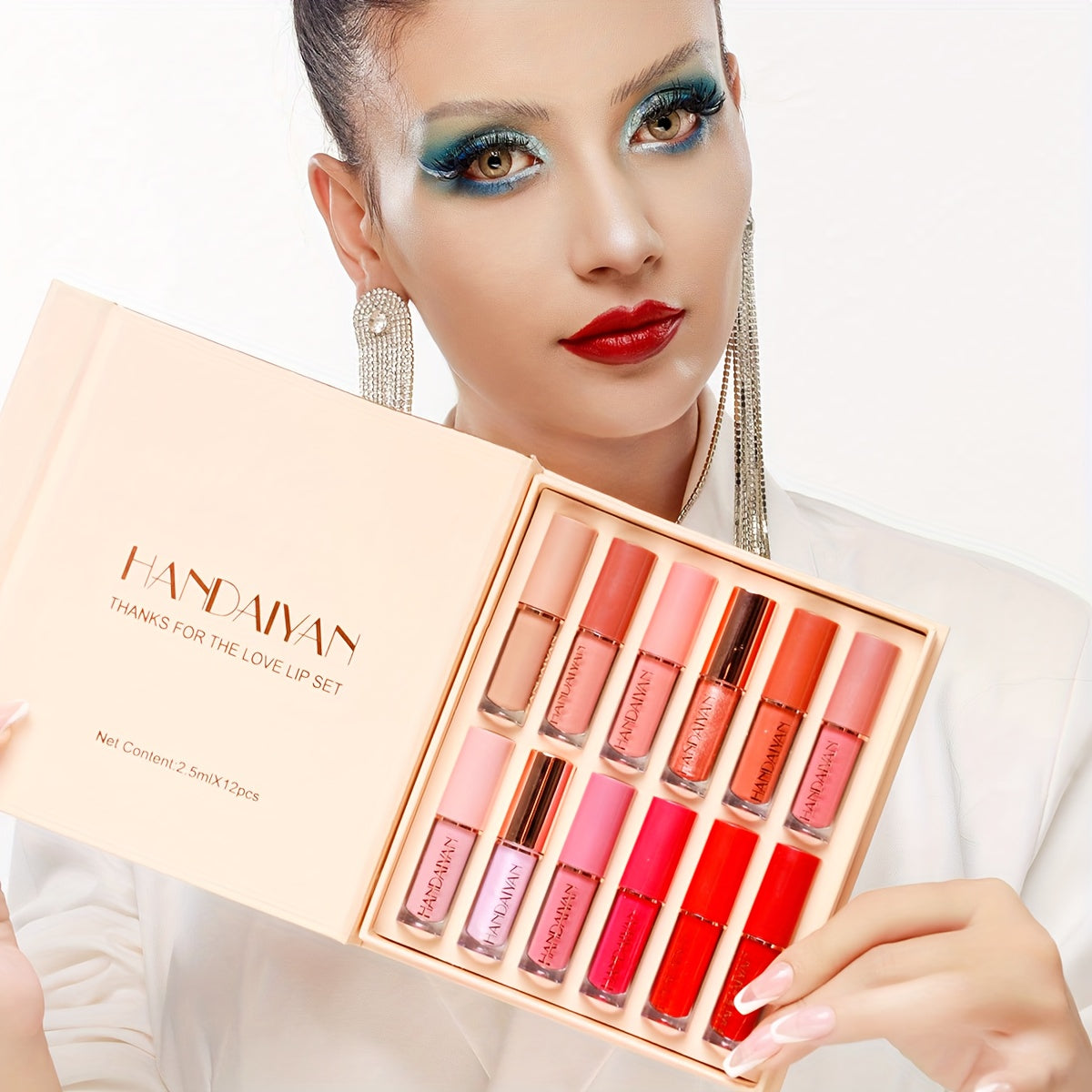 12-Color Velvet Lip Gloss Set – Waterproof, Non-Sticky & Long-Lasting Shine