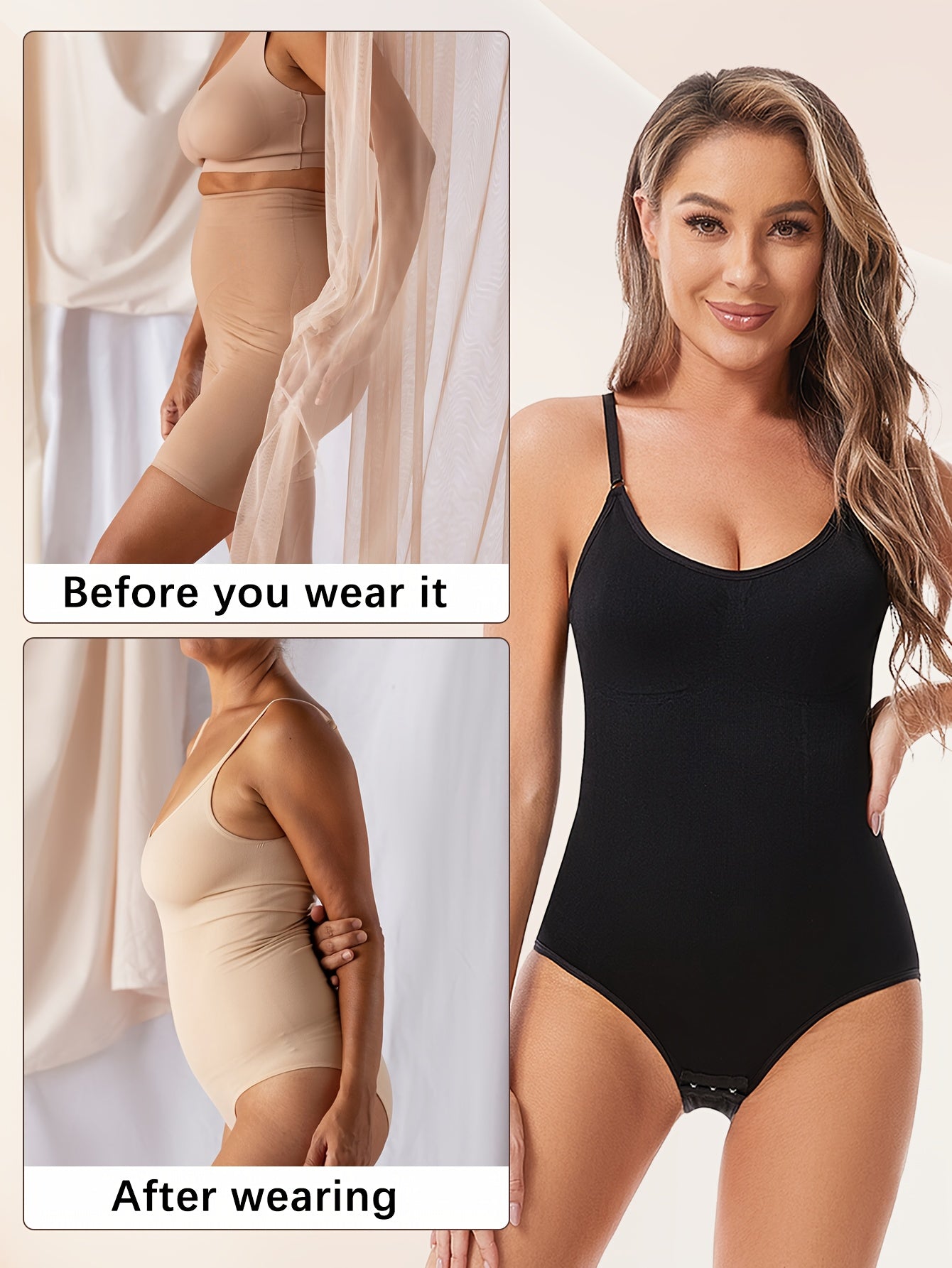 Seamless Shaping Bodysuit Set – 3-Pack Tummy Control & All-Day Comfort