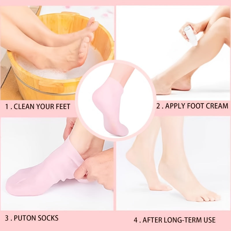 Hydrating Silicone Foot Socks – Soft Moisturizing Covers for Smooth & Healthy Feet (3 Colors)