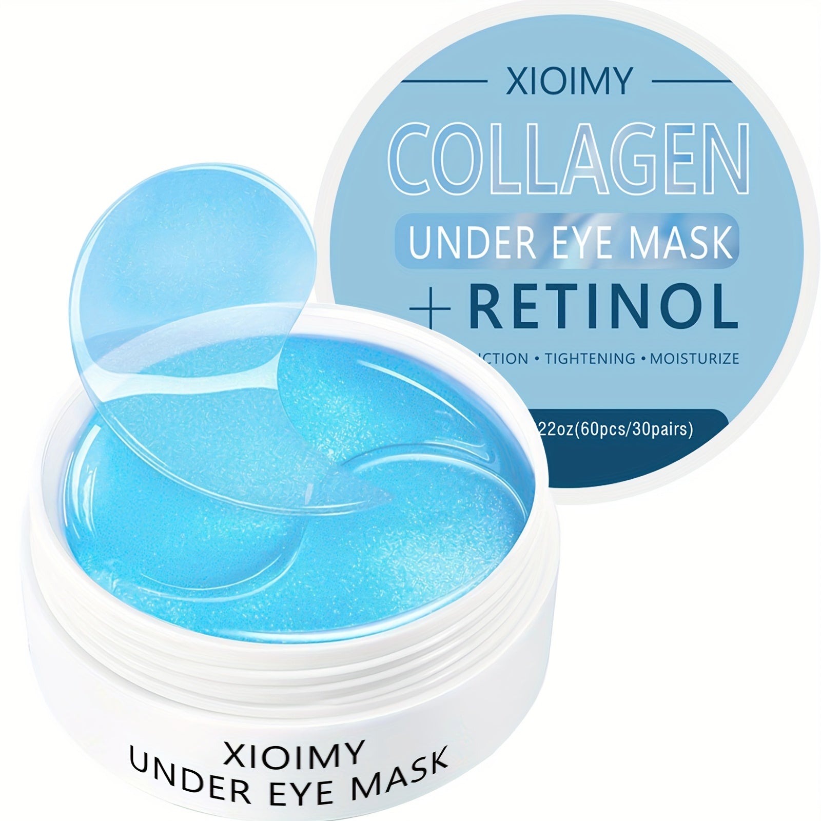 60-Pack Collagen & Retinol Eye Masks – Hydrating, Brightening & Anti-Aging Treatment