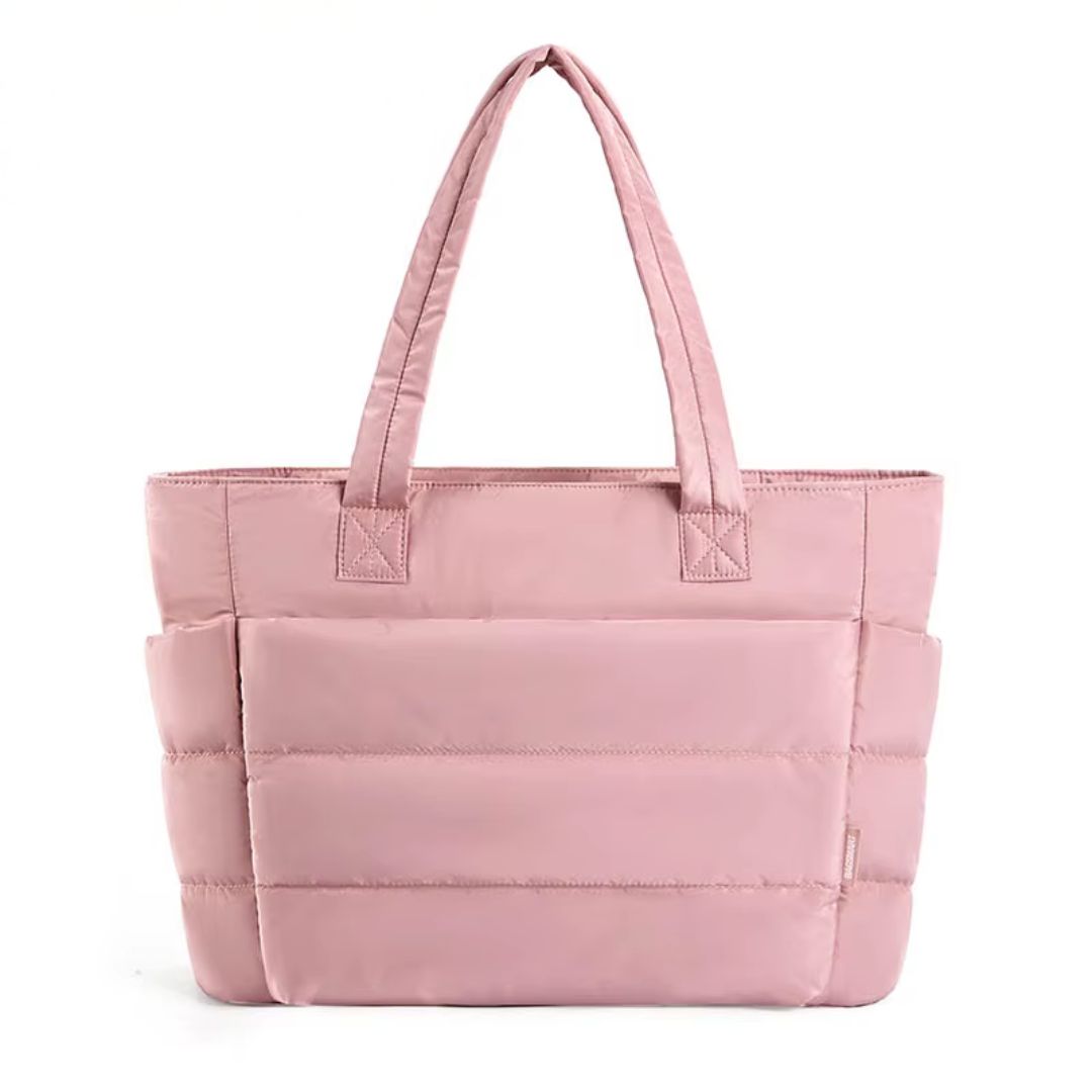 PuffEase Square Cotton Padded Tote Bag