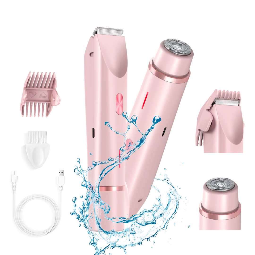 2-in-1 Waterproof Body and Facial Electric Epilator