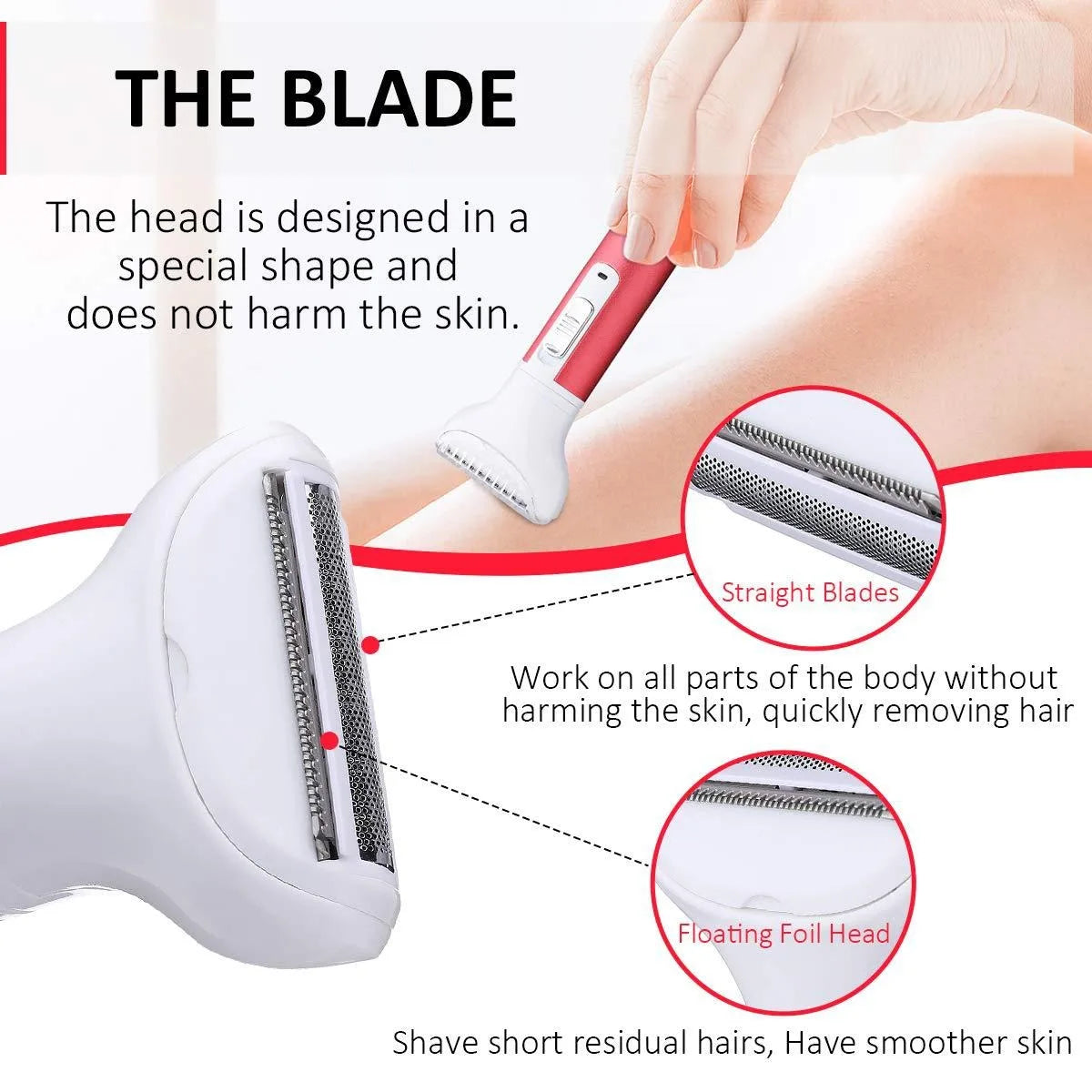 5-in-1 Waterproof Facial & Body Electric Epilator