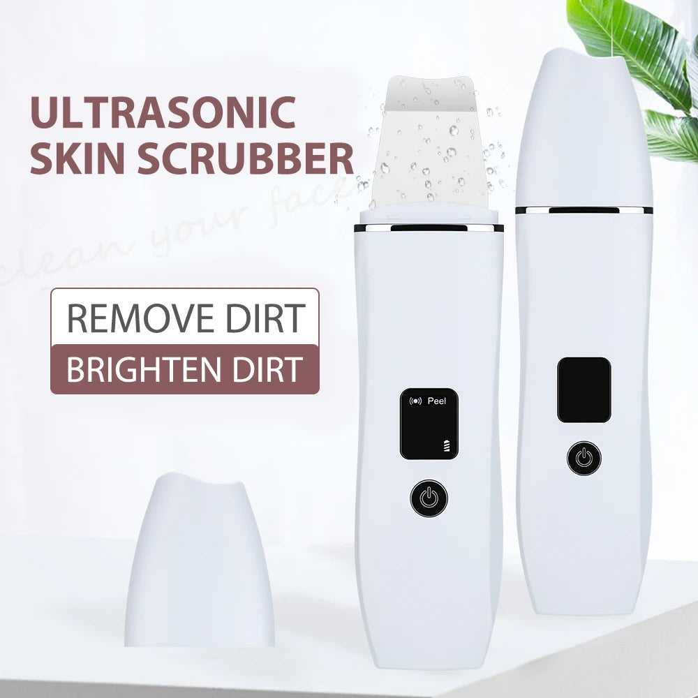 Skin Scrubber Esfoliante Ultrassônico Facial Limpador de Poros e Acne