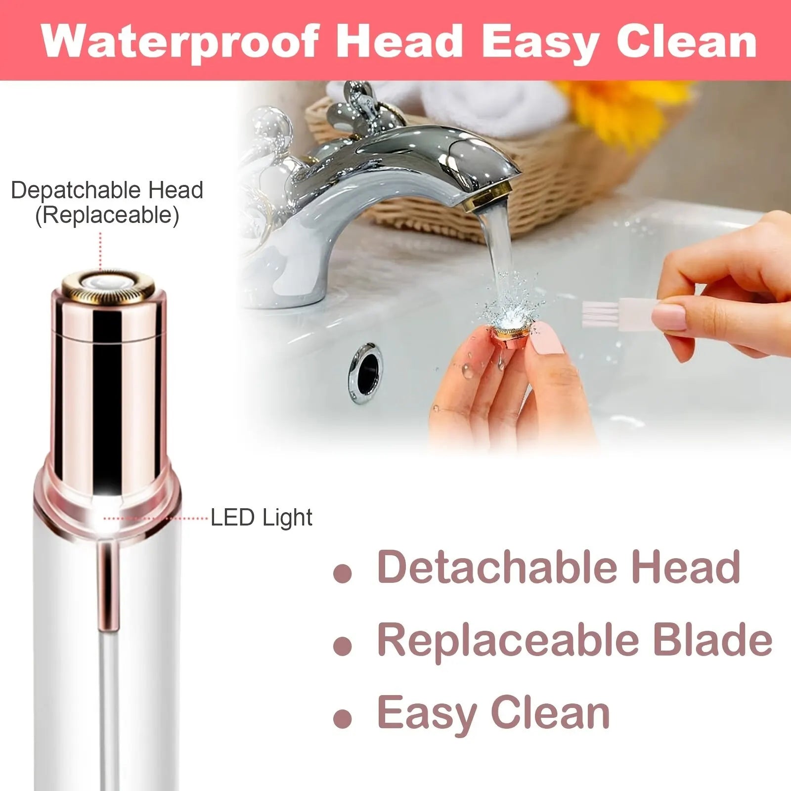 Facial and Body Hair Removal Pen with USB Cable