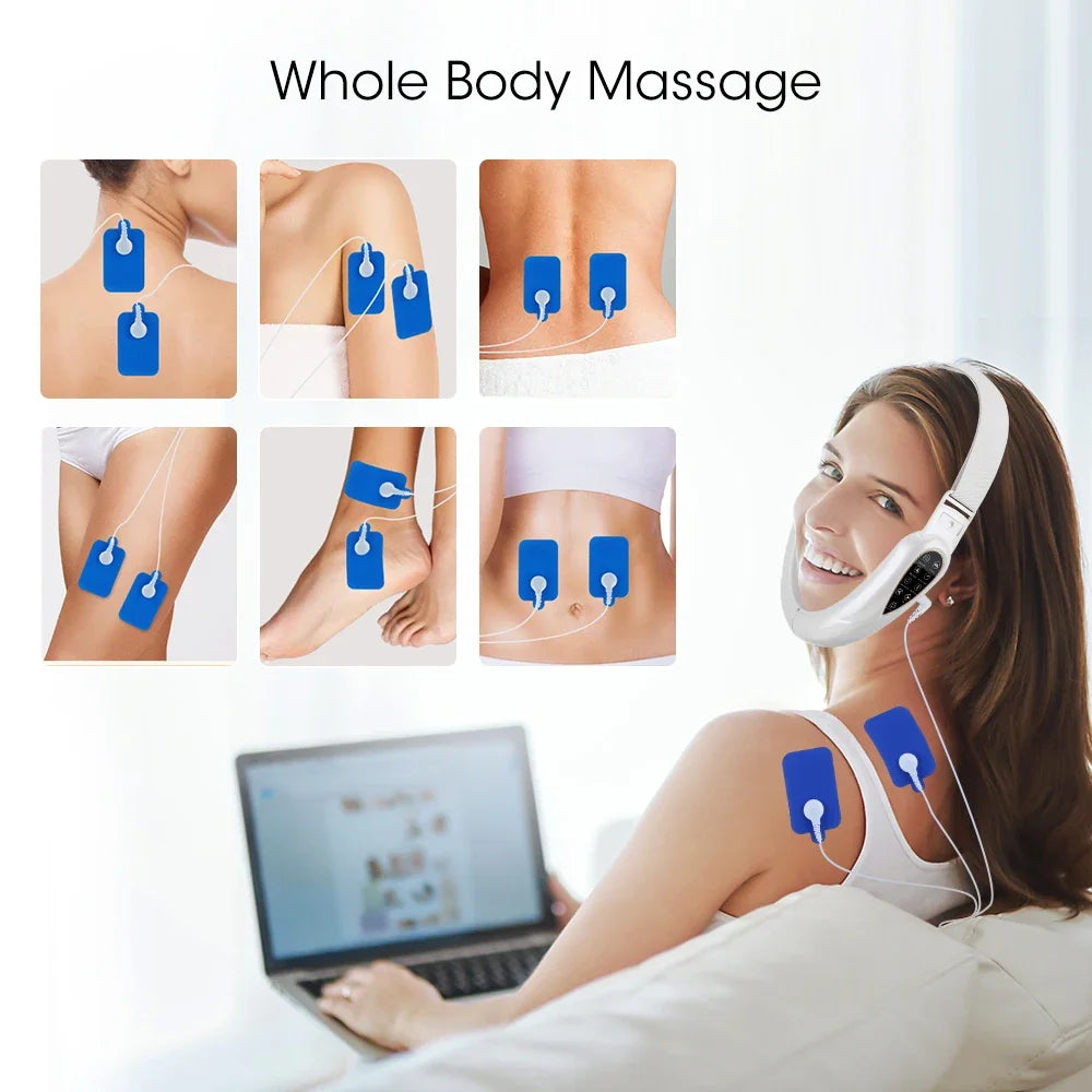 Rechargeable V-Face Massager – Lift, Tone & Define Your Jawline