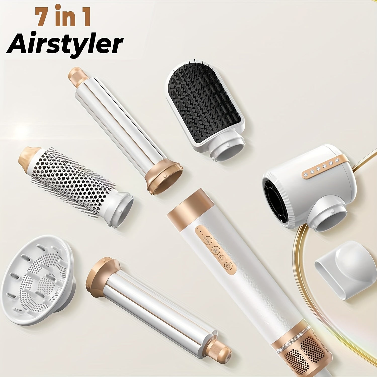 5-in-1 Professional Hair Styling Tool – Dryer, Curler & Volumizer with European Plug