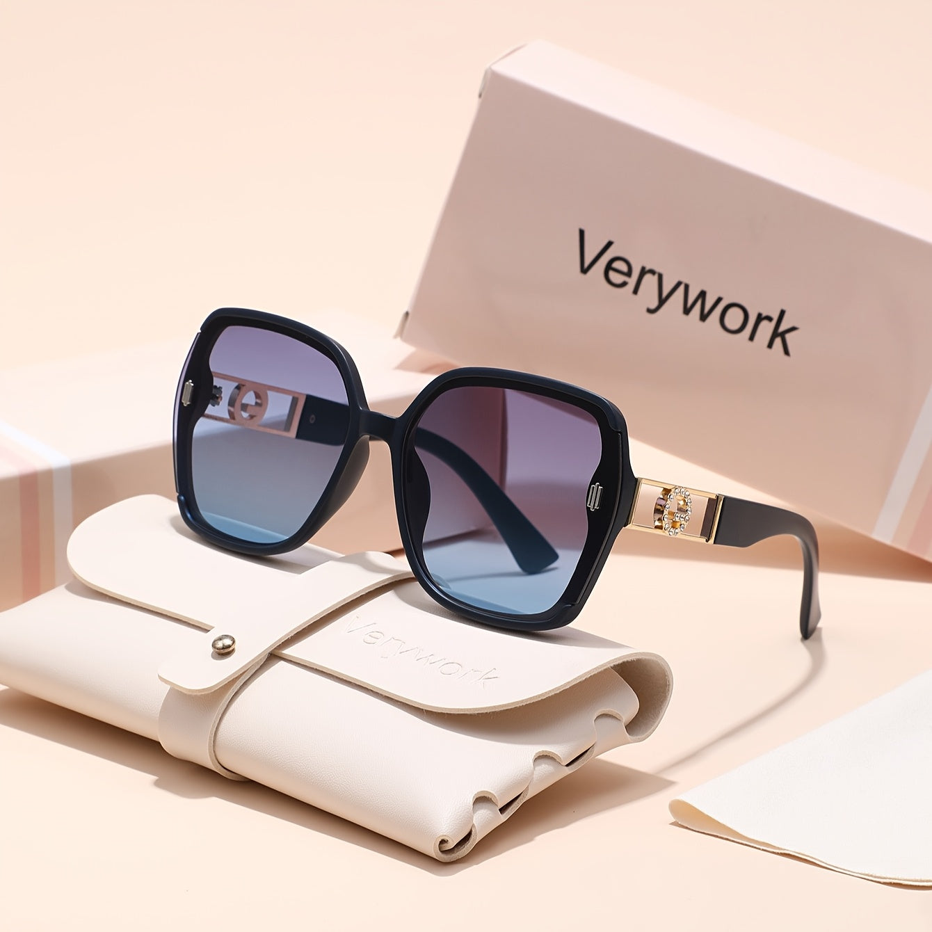 Verywork Women'S Classic Retro Rectangular Fashion Glasses