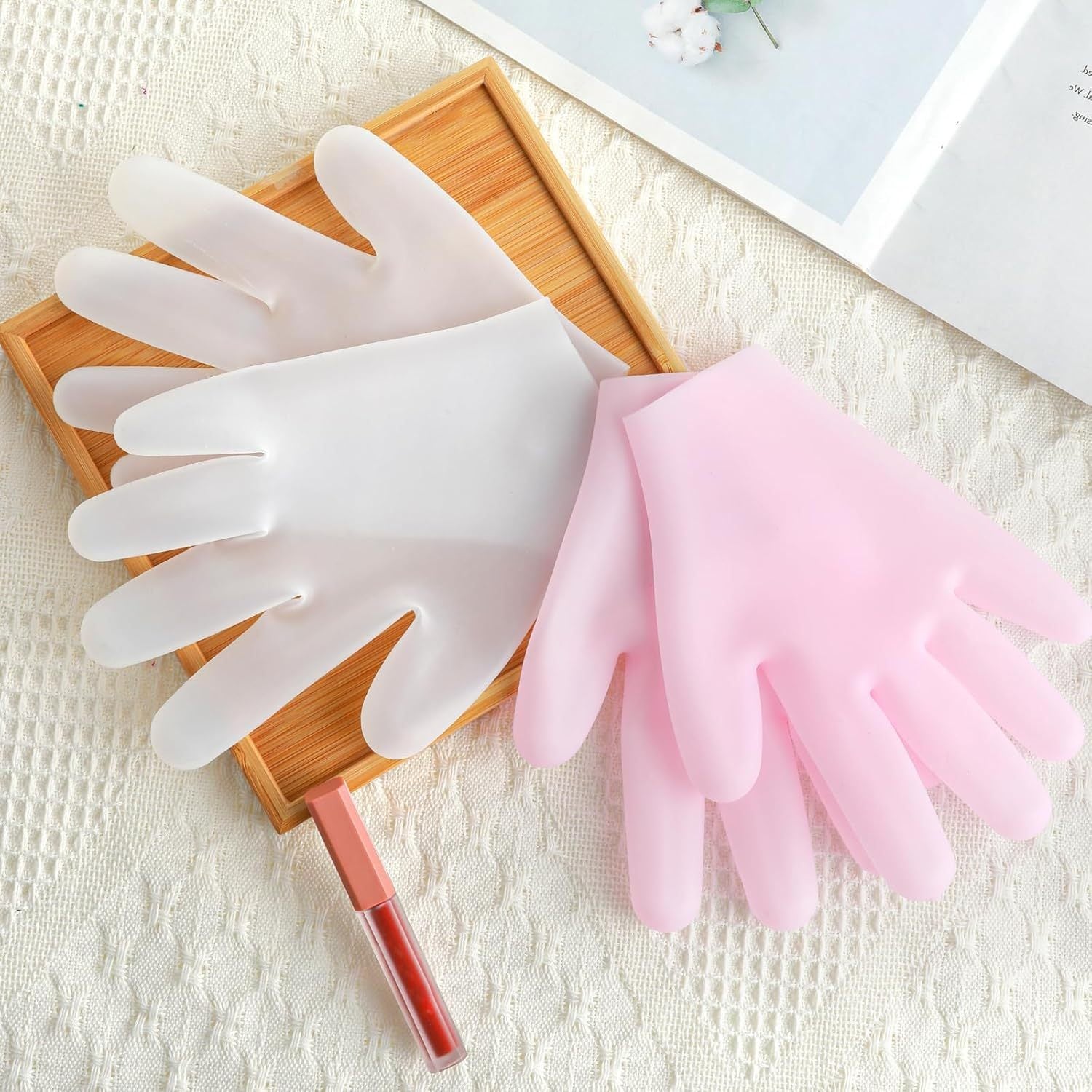 Hydrating Silicone Spa Gloves – Intensive Moisturizing Treatment for Soft Hands