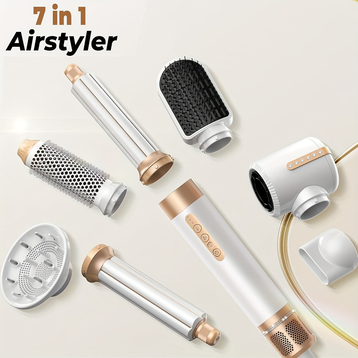 7-in-1 Hair Styling Brush – Dry, Curl, Straighten & Add Volume