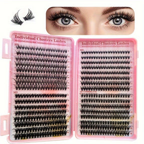 Complete Individual Clusters Lashes Kit – 640 Pieces, Easy Application