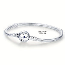 Elegant 925 Silver-Plated Moon & Stars Bracelet with Synthetic Zirconia