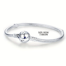 Elegant 925 Silver-Plated Moon & Stars Bracelet with Synthetic Zirconia