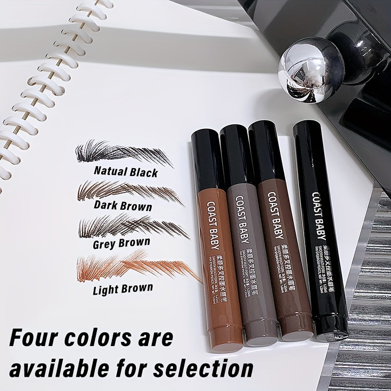Dual-Effect Quick-Result Waterproof Eyebrow Pencil: Multi-branch Brush Head Design for Defining Each Eyebrow Hair with a Single Stroke + Precise Hairline Filling. Waterproof, Long-lasting Color That Resists Smudging. Three-dimensional Hair-like Flow