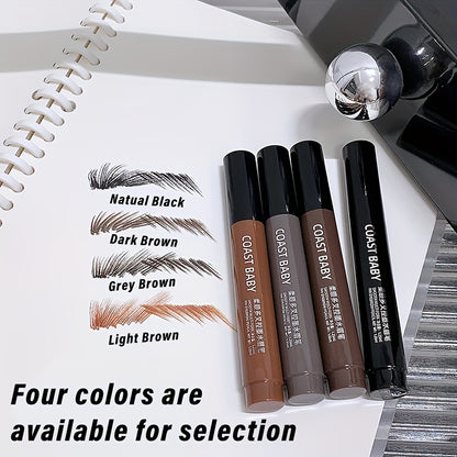 Dual-Effect Quick-Result Waterproof Eyebrow Pencil: Multi-branch Brush Head Design for Defining Each Eyebrow Hair with a Single Stroke + Precise Hairline Filling. Waterproof, Long-lasting Color That Resists Smudging. Three-dimensional Hair-like Flow