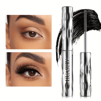 1pc HUASURV Steel Tube Mascara - Waterproof & Sweat-Proof Formula for Volumizing, Lengthening & Curling Lashes, Precision Steel Tube Design for Natural-Looking Full Coverage, Perfect for Parties, Music Festivals & Mother’s Day Gifts (Black), Party Makeup,