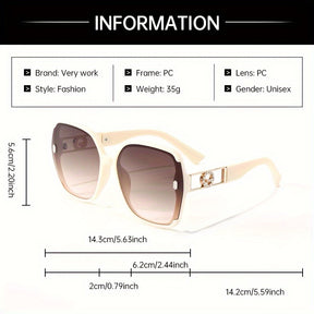 Verywork Women'S Classic Retro Rectangular Fashion Glasses