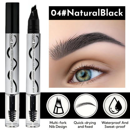 Dual-Effect Quick-Result Waterproof Eyebrow Pencil: Multi-branch Brush Head Design for Defining Each Eyebrow Hair with a Single Stroke + Precise Hairline Filling. Waterproof, Long-lasting Color That Resists Smudging. Three-dimensional Hair-like Flow