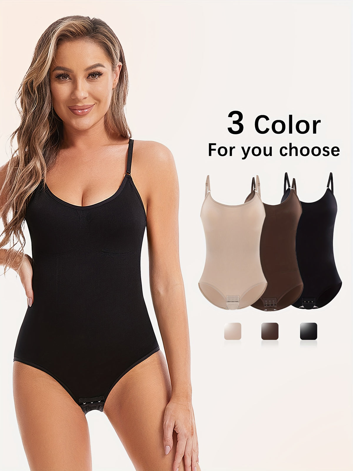Seamless Shaping Bodysuit Set – 3-Pack Tummy Control & All-Day Comfort