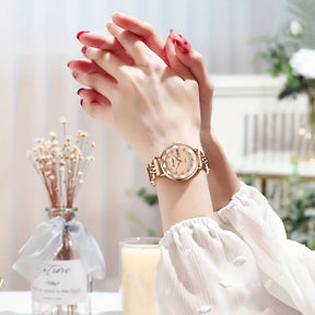 Elegant Women’s Quartz Watch – Luminous Hands, Water Resistant & Calendar