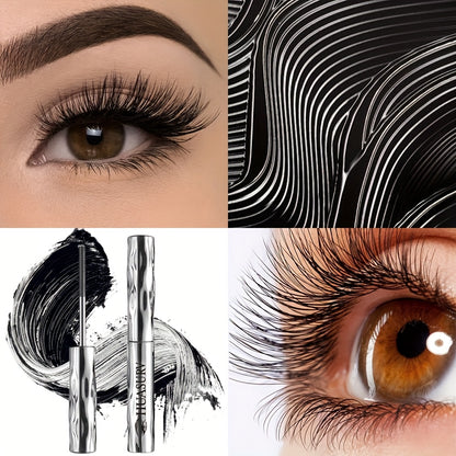 1pc HUASURV Steel Tube Mascara - Waterproof & Sweat-Proof Formula for Volumizing, Lengthening & Curling Lashes, Precision Steel Tube Design for Natural-Looking Full Coverage, Perfect for Parties, Music Festivals & Mother’s Day Gifts (Black), Party Makeup,