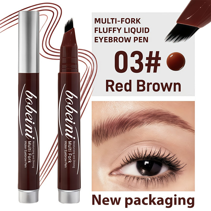 Dual-Effect Quick-Result Waterproof Eyebrow Pencil: Multi-branch Brush Head Design for Defining Each Eyebrow Hair with a Single Stroke + Precise Hairline Filling. Waterproof, Long-lasting Color That Resists Smudging. Three-dimensional Hair-like Flow