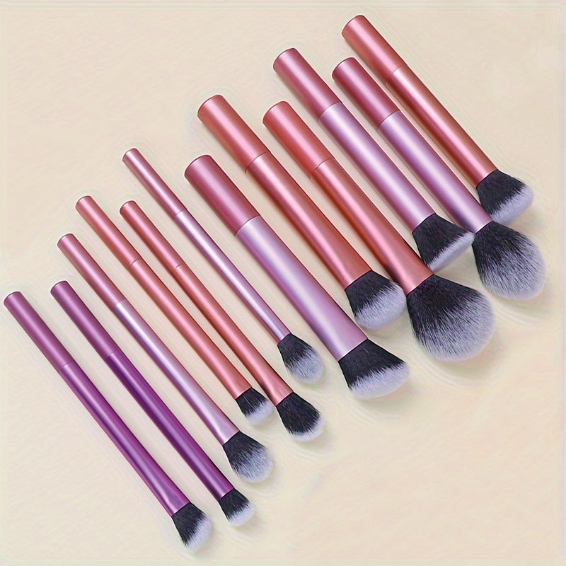 12pcs Makeup Brush Set + Free Powder Puff