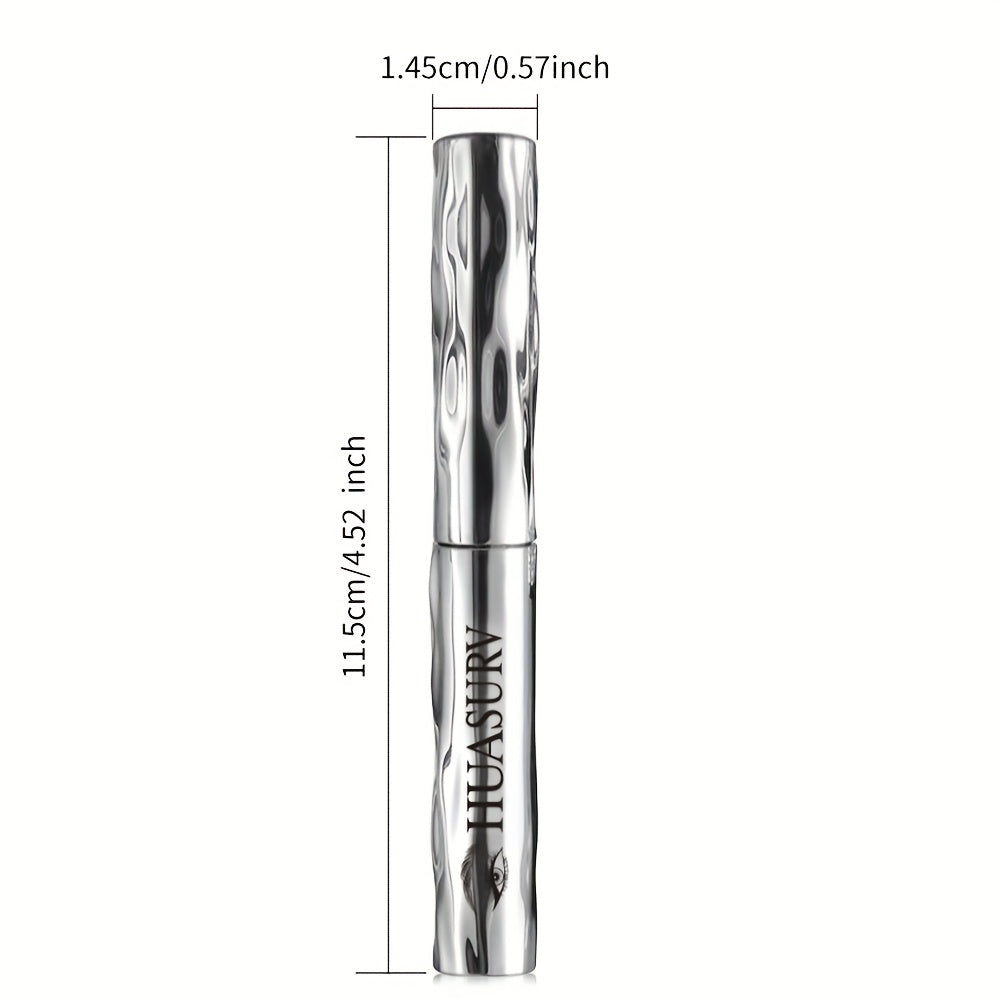 1pc HUASURV Steel Tube Mascara - Waterproof & Sweat-Proof Formula for Volumizing, Lengthening & Curling Lashes, Precision Steel Tube Design for Natural-Looking Full Coverage, Perfect for Parties, Music Festivals & Mother’s Day Gifts (Black), Party Makeup,