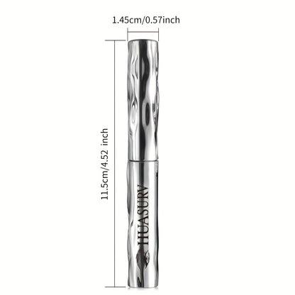 1pc HUASURV Steel Tube Mascara - Waterproof & Sweat-Proof Formula for Volumizing, Lengthening & Curling Lashes, Precision Steel Tube Design for Natural-Looking Full Coverage, Perfect for Parties, Music Festivals & Mother’s Day Gifts (Black), Party Makeup,