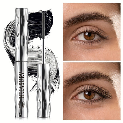 1pc HUASURV Steel Tube Mascara - Waterproof & Sweat-Proof Formula for Volumizing, Lengthening & Curling Lashes, Precision Steel Tube Design for Natural-Looking Full Coverage, Perfect for Parties, Music Festivals & Mother’s Day Gifts (Black), Party Makeup,