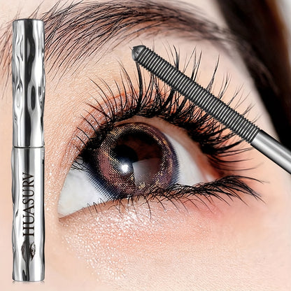 1pc HUASURV Steel Tube Mascara - Waterproof & Sweat-Proof Formula for Volumizing, Lengthening & Curling Lashes, Precision Steel Tube Design for Natural-Looking Full Coverage, Perfect for Parties, Music Festivals & Mother’s Day Gifts (Black), Party Makeup,