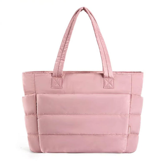 PuffEase Square Cotton Padded Tote Bag