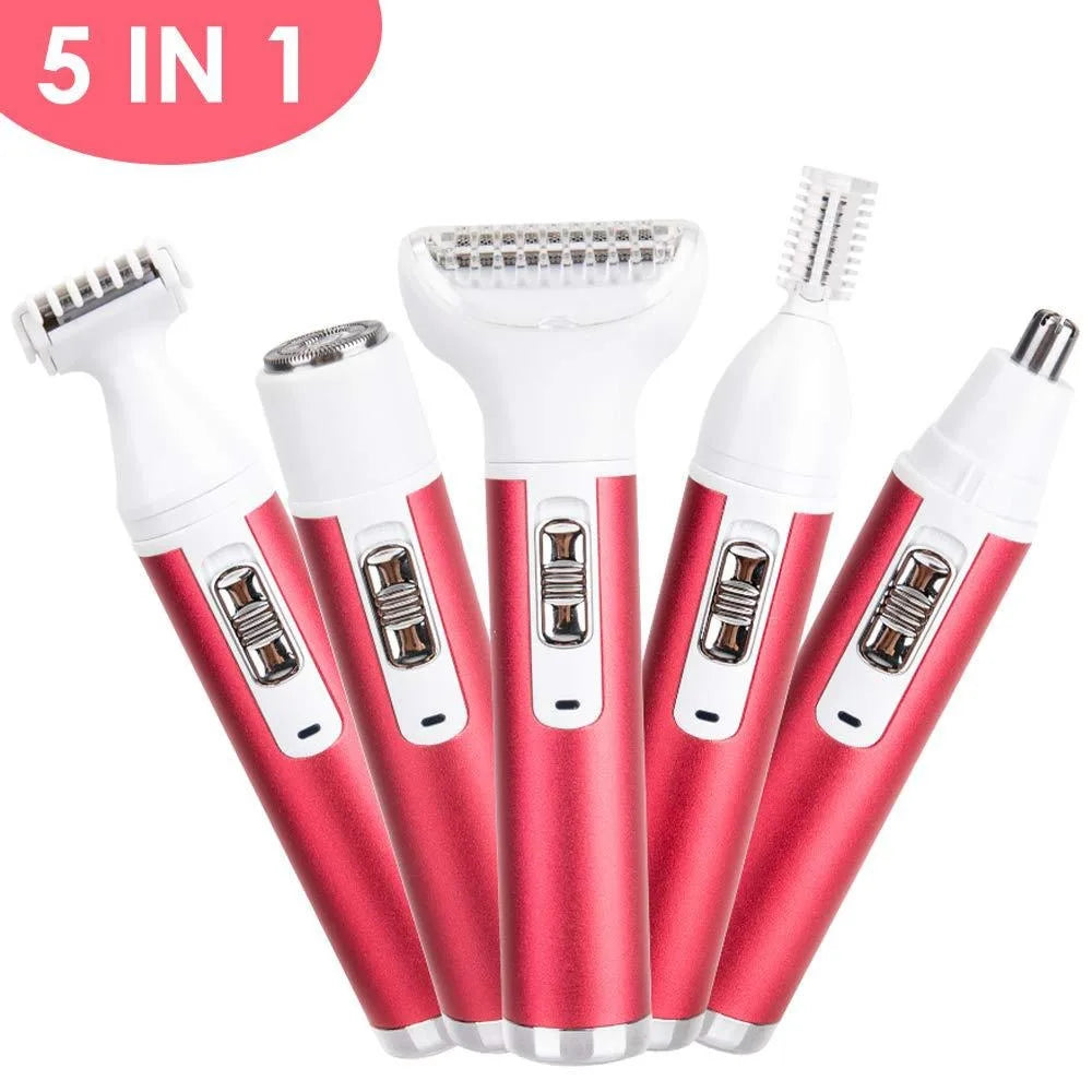 5-in-1 Waterproof Facial & Body Electric Epilator