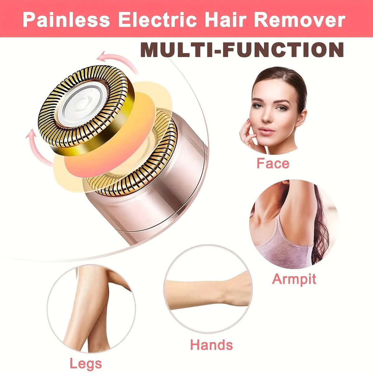 Facial and Body Hair Removal Pen with USB Cable