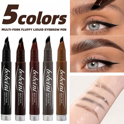 Dual-Effect Quick-Result Waterproof Eyebrow Pencil: Multi-branch Brush Head Design for Defining Each Eyebrow Hair with a Single Stroke + Precise Hairline Filling. Waterproof, Long-lasting Color That Resists Smudging. Three-dimensional Hair-like Flow
