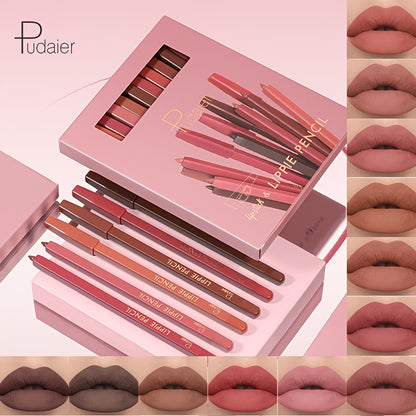 12-Color Waterproof Lip Liner Set – Long-Lasting & Smudge-Proof for Perfect Lips