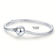 Elegant 925 Silver-Plated Moon & Stars Bracelet with Synthetic Zirconia