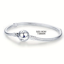 Elegant 925 Silver-Plated Moon & Stars Bracelet with Synthetic Zirconia