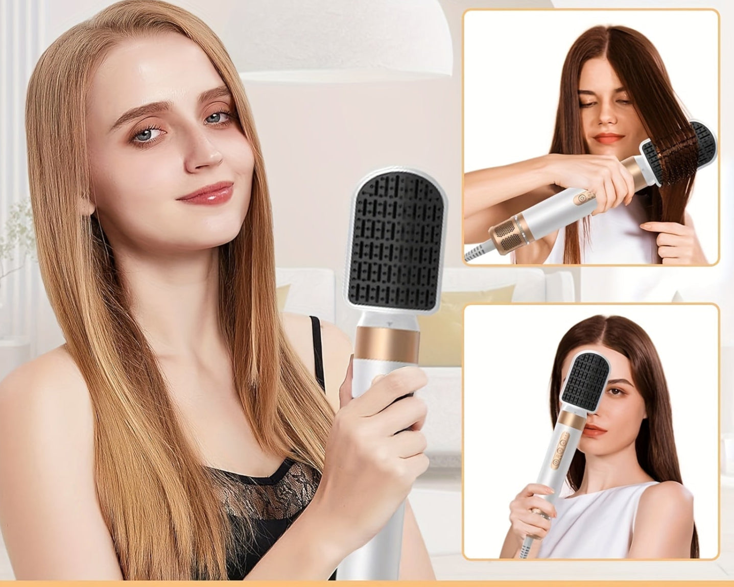 7-in-1 Hair Styling Brush – Dry, Curl, Straighten & Add Volume